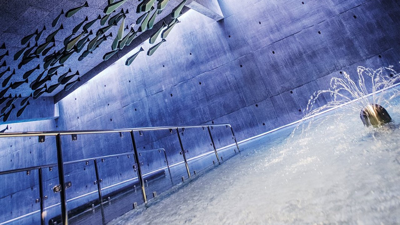 Den ferdige bad- og velværeavdelingen på Røros Hotell